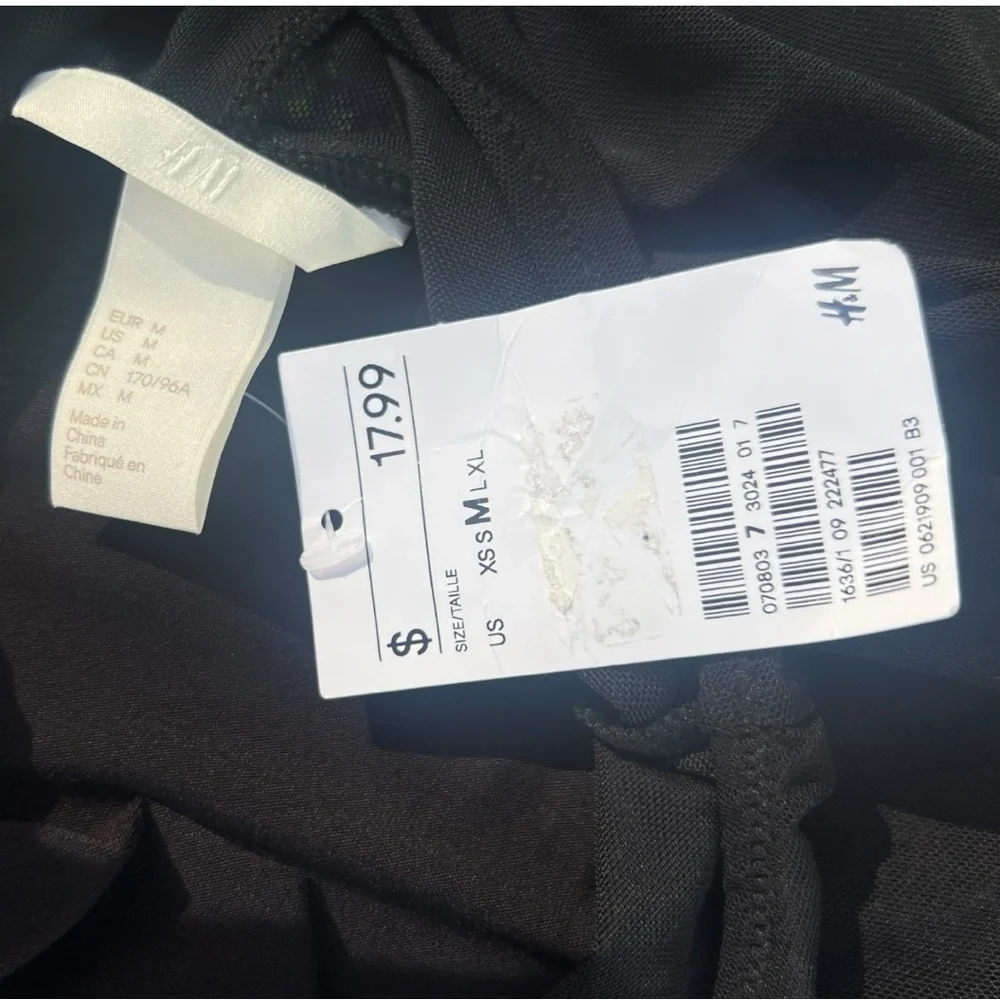 🖤 Zara Sheer Mesh Long‎ Sleeve Bodysuit – Women’s Medium
